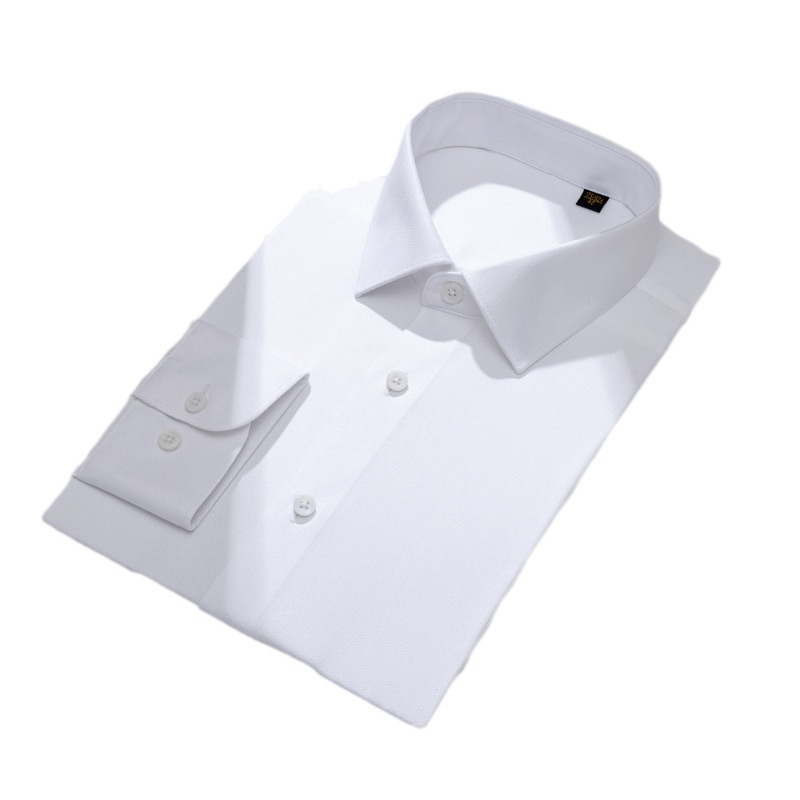 High-end custom-made mulberry silk DP ready-to-wear no-iron shirt for men, 100 pieces cotton soft business casual anti-wrinkle white shirt for ceos for men Item Picture