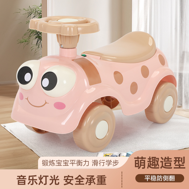 Children's balance car, 1-3 years old children's slide car, baby slide car, peanut car, anti-rollover, music and light slide car details Picture