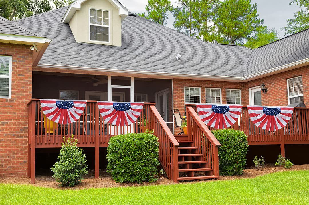 Customized cross-border US Independence Day flag, sector flag, polyester 45*90cm, couplet, US National Day flag pic 8