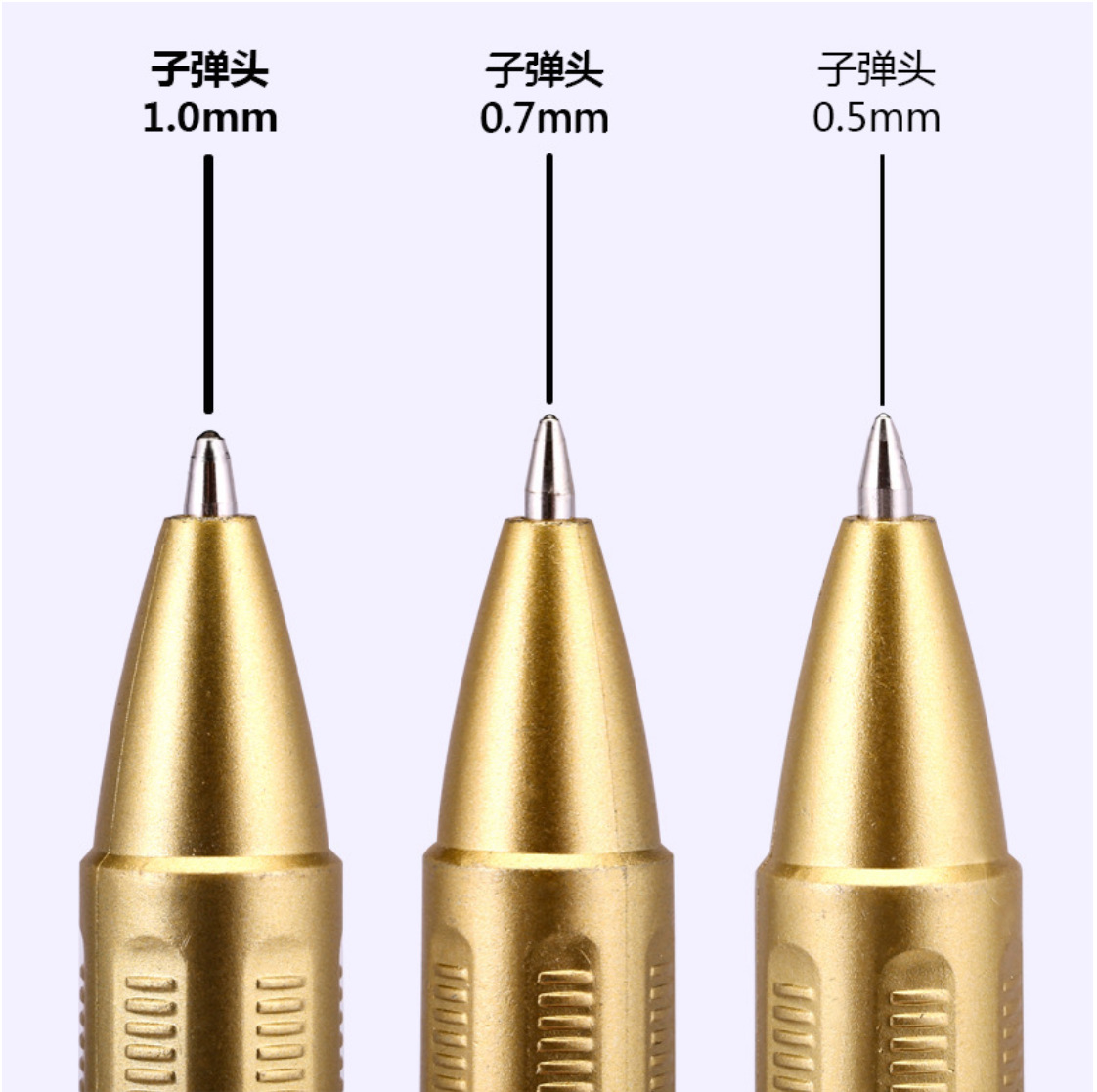 Large-capacity gel pen 0.5/0.7/1.0 bullet-tipped black matte office signature pen, student examination pen Specification image