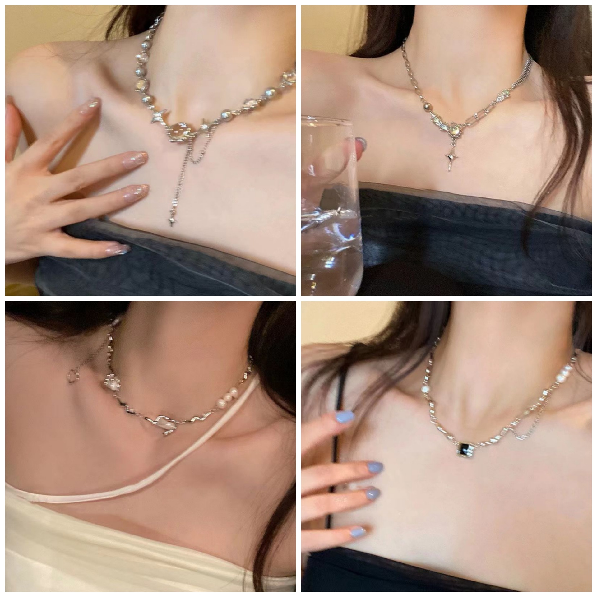 巴洛克珍珠项链女冷淡风百搭ins小众设计轻奢夏天潮流锁骨链饰品柚耳