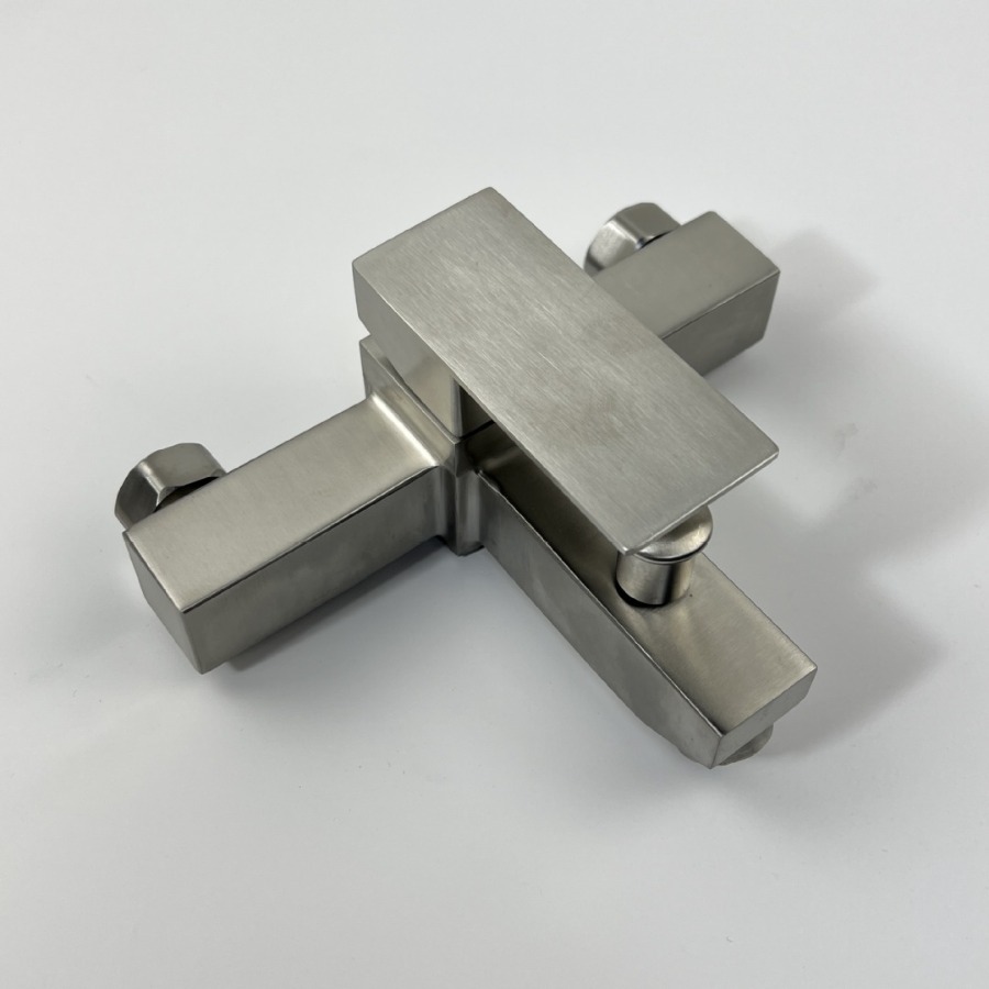 Stainless steel shower faucet, square pull-up bathtub faucet, cold and hot brushed mixed valve shower faucet supply details Picture