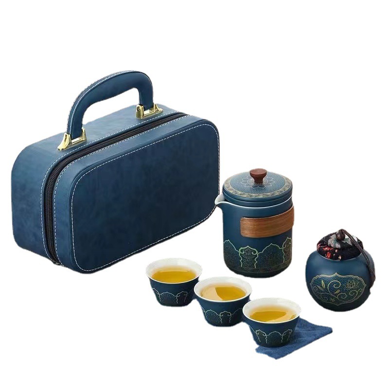 Portable outdoor camping travel tea set, ceramic quick customer cup, business souvenir gift wholesale available with logo Item Picture