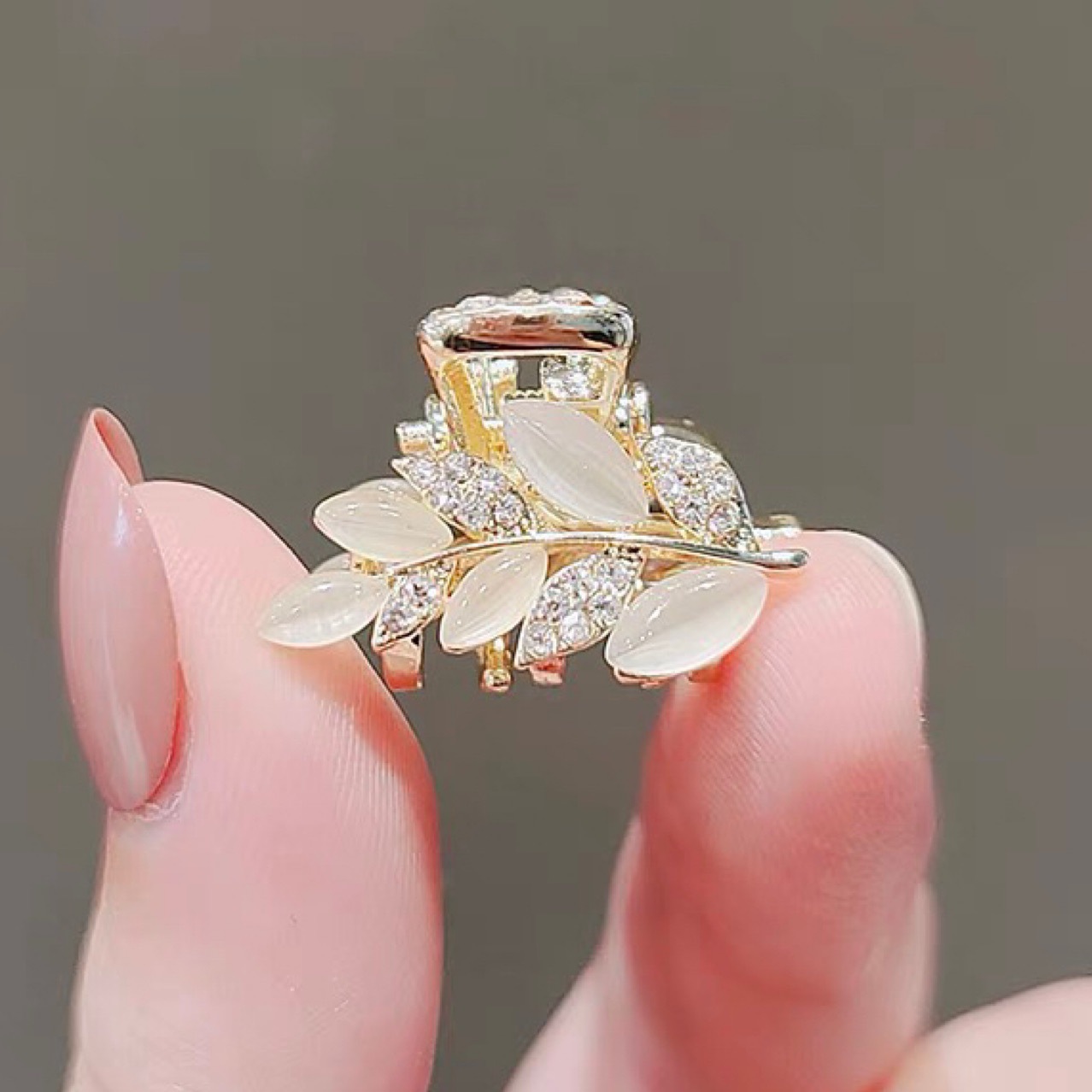 曰系甜美仿猫眼石系列发夹后脑勺少女小号发抓发卡抓夹韩国鲨鱼夹