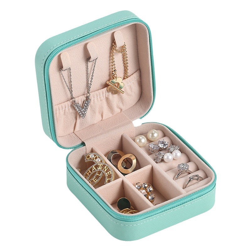 Jewelry boxes, jewelry bags, velvet portable rings, stud boxes, accessories, travel storage boxes, cross-border Amazon foreign trade Item Picture