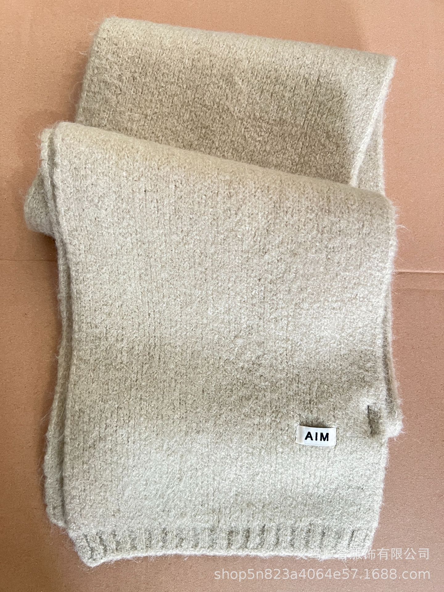 Web Red Bibbing Literary Korean Version Of Solid Color Wool Small Scarf 2023 New Autumn And Winter Female Ins Tide details Picture