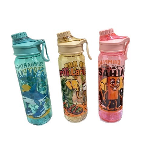 Wholesale of cross-border best-selling Shan Hai Jing series water cups, children's water cups, straws for direct drinking, and portable space cups for students Item Picture