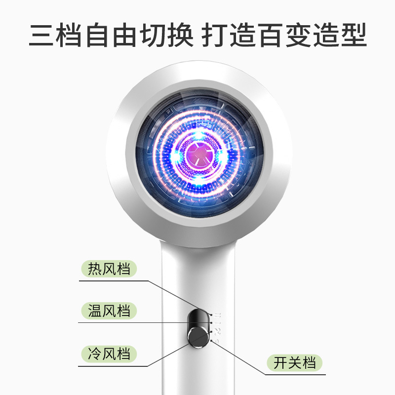 Youshi hair dryer, home dormitory blue Light negative ion Hair dryer, High-power hair care, quick-drying, internet-famous electric hair dryer Application Scenario