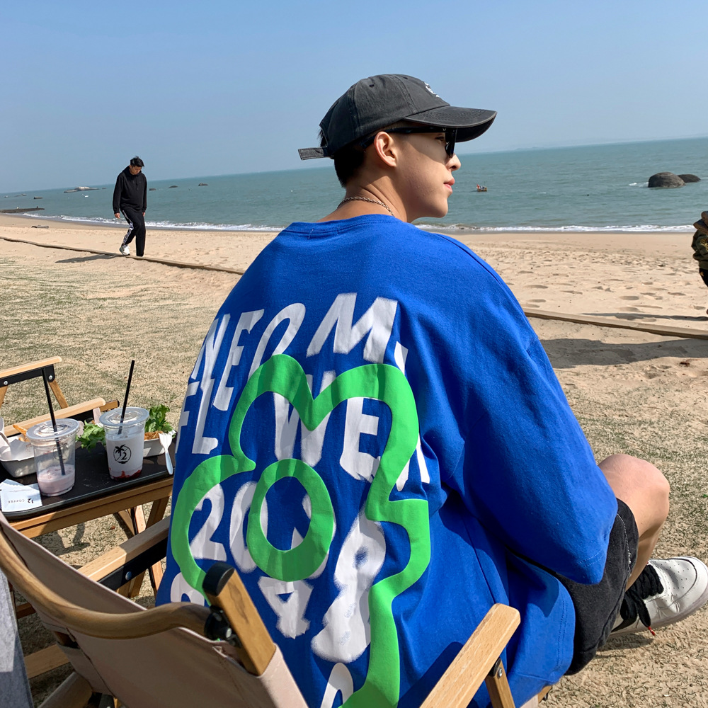 短袖/t恤男士短袖潮流/男装男士短袖潮流/服装/短袖t男宽松潮牌细节图