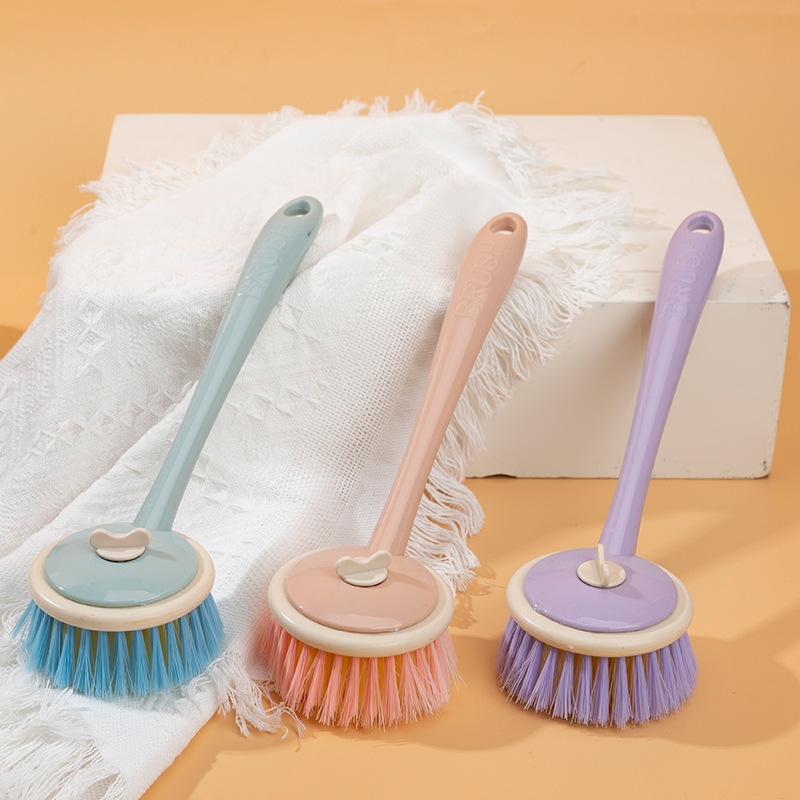 Kitchen hanging dish cleaning brush Creative long handle plastic brush household removable oil cleaning pan brush 0436 full figure