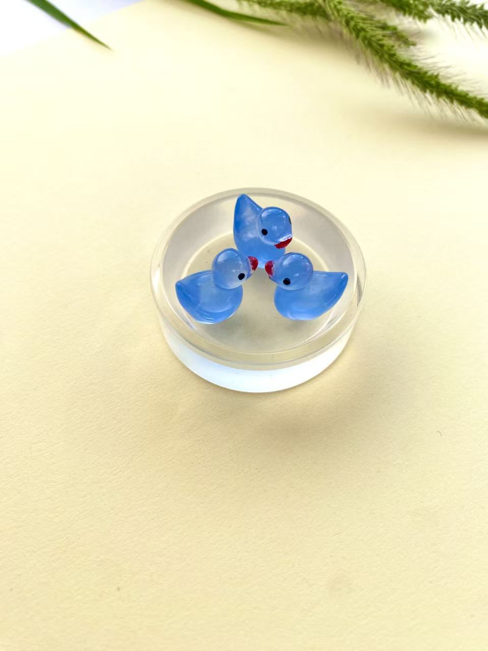 可爱彩色小鸭子树脂迷你DIY创意手工摆件详情3