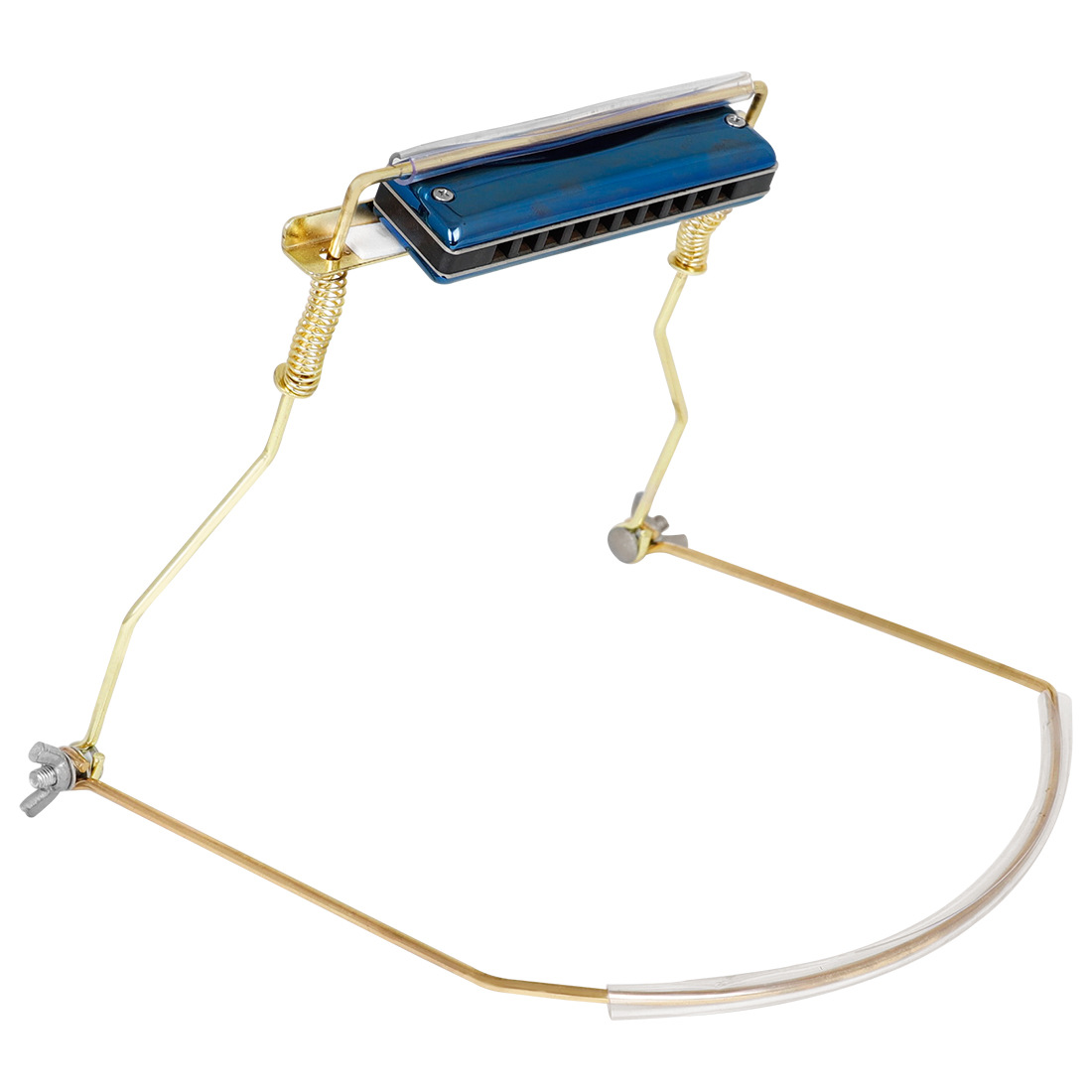 24孔口琴支架金属可调整挂脖式口琴架子专业口琴颈夹演奏口琴夹子