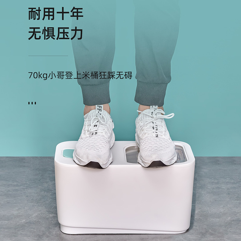 New household sealed, insect-proof and moisture-proof multi-functional rice bucket for storing grains and flour details Picture