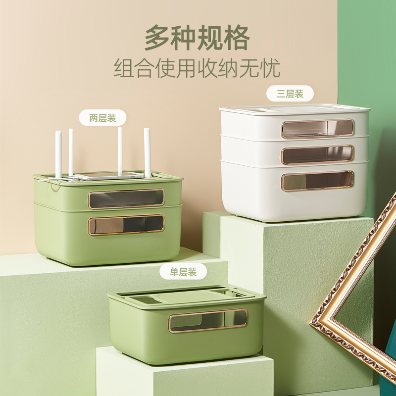 Wifi Wireless Router Storage Box Set-Top Box Plugboard Socket Arrange Wire Storage Box Application Scenario
