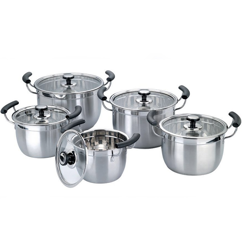 Chaozhou Hufa Stainless steel Korean High Pot, household visible glass lid Korean soup pot, stainless steel soup pot Specification image