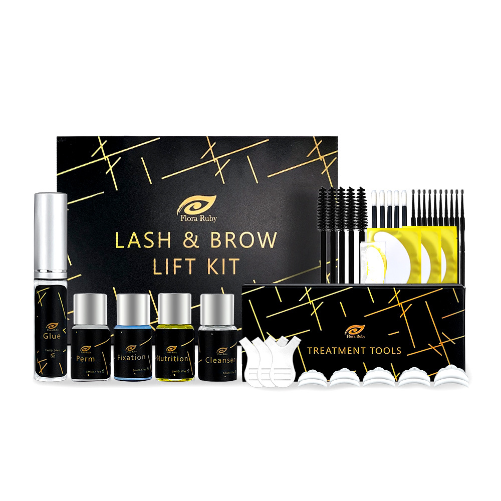 Cross Border Flora Ruby Eyebrow Perm Eyelash Perm Set Keratin Long Duration Curl Eyelash Set Beauty Batch details Picture