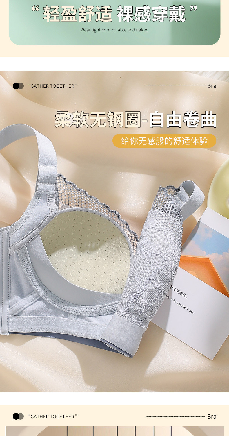 2026 New small-sized, comfortable lace bra for women, adjustable and slim red bra cover for women pic 12