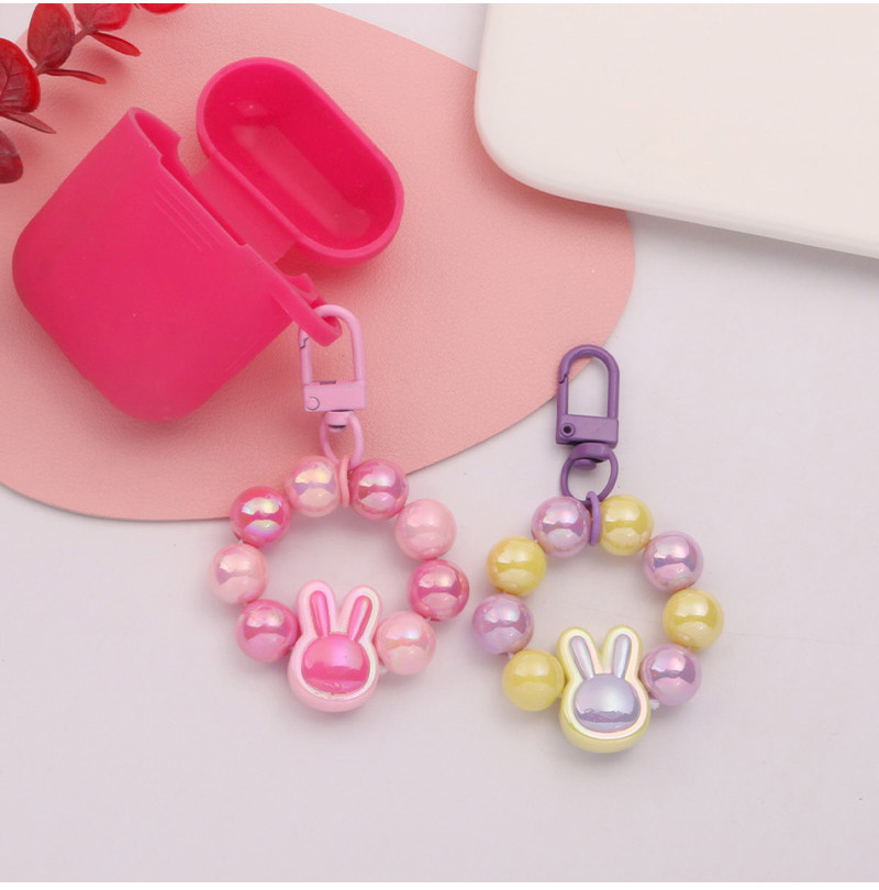 New Bead Chain Keychain Pendant Mobile Phone Chain Small Fresh Color Pearl Solid Color Door Hook Accessories Headphone Case Application Scenario