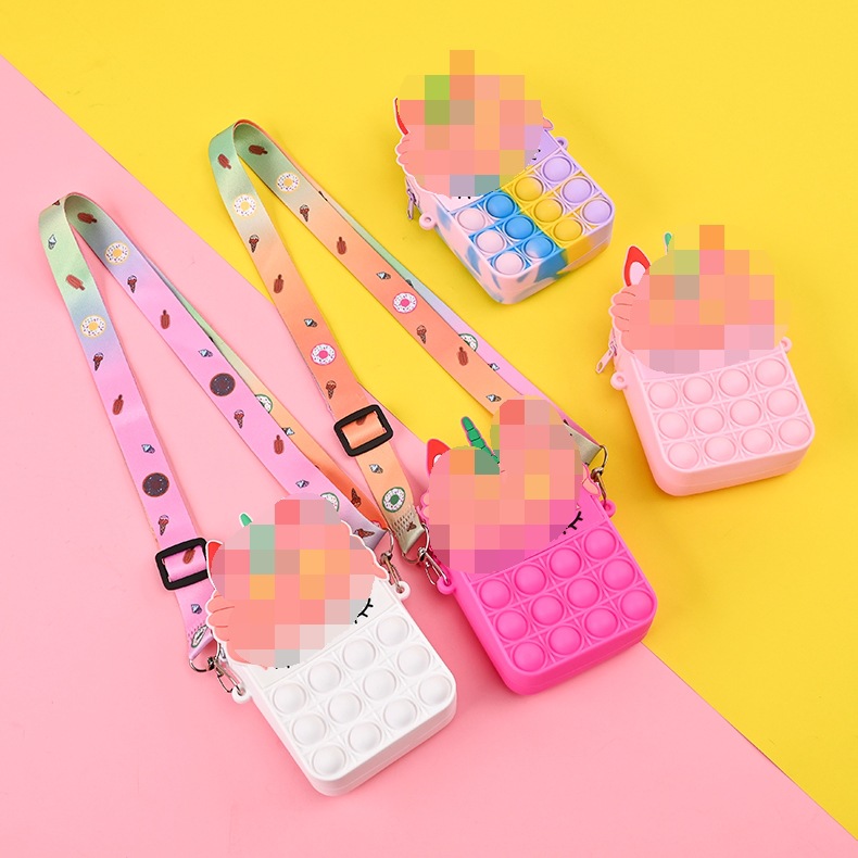 Explosion-Style Rodent Control Silicone Bag Pocket Purse Children's Toys Storage Bag Small Gift Satchel Specification drawing