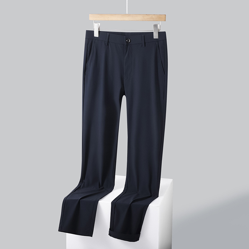 Ice silk men's trousers, summer thin men's dress pants, stretch pants, summer business casual pants, drape nine-inch pants, summer pants Specification image