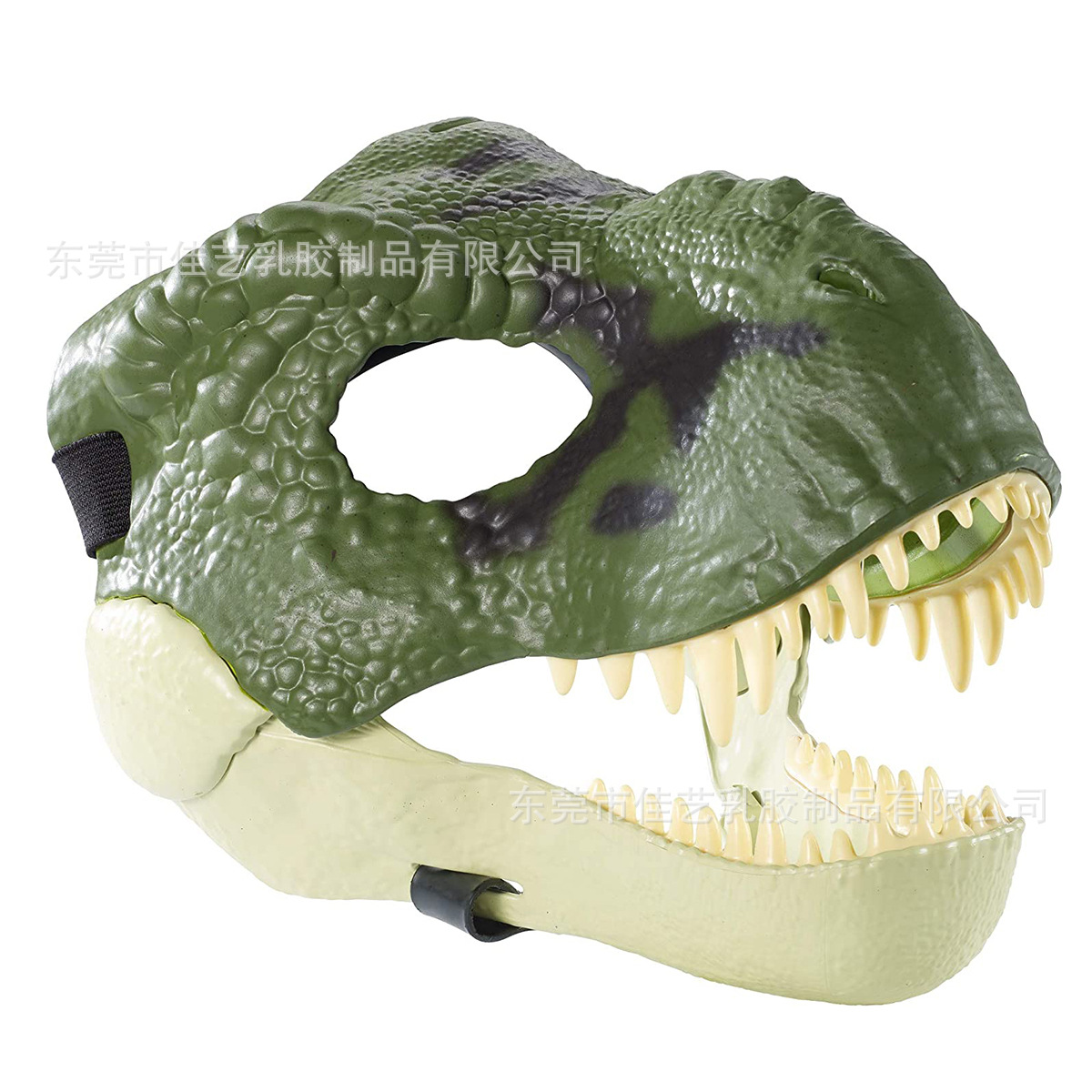 万圣节亚马逊恐龙动嘴巴面具面罩 圣诞节动物霸王龙恐龙面具头套详情图4