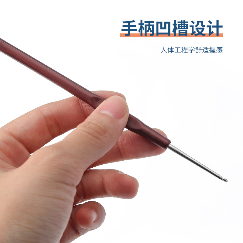 Manufacturers bulk small extra fine gold plated lace crochet hand DIY shoe and hat knitting tools pen type fine crochet Specification drawing