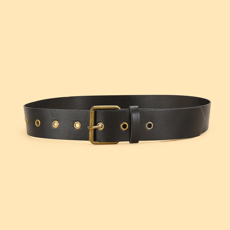 A versatile and simple commuting casual wear belt paired with jeans, a pin buckle, and a black fashionable belt are sold directly by the manufacturer Specification image