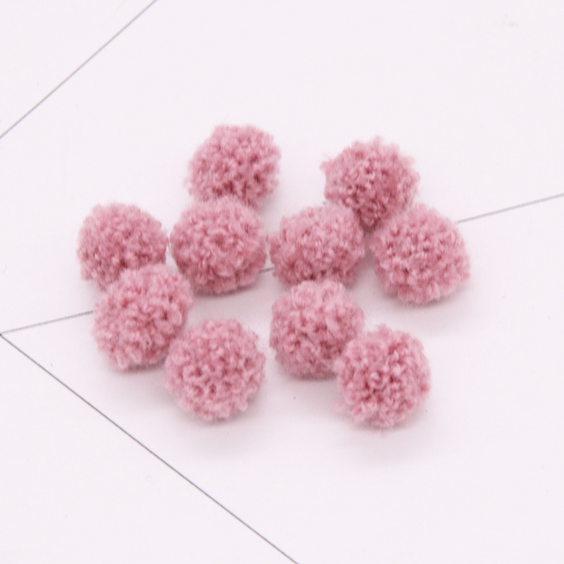 毛球/水貂绒球球/毛球珠/毛绒玩具配件/毛球泰迪球白底实物图