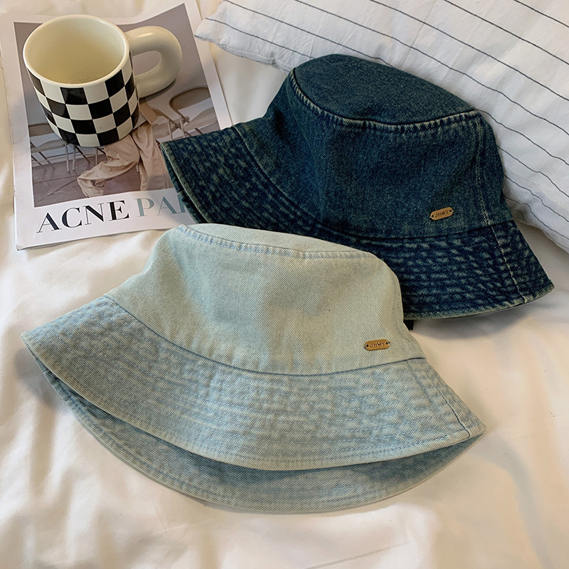 Washed Cowboy Fisherman Hat Women's Summer Retro Big Head Basin Hat Korean Version Of Face Small Sunshade Hat Application Scenario