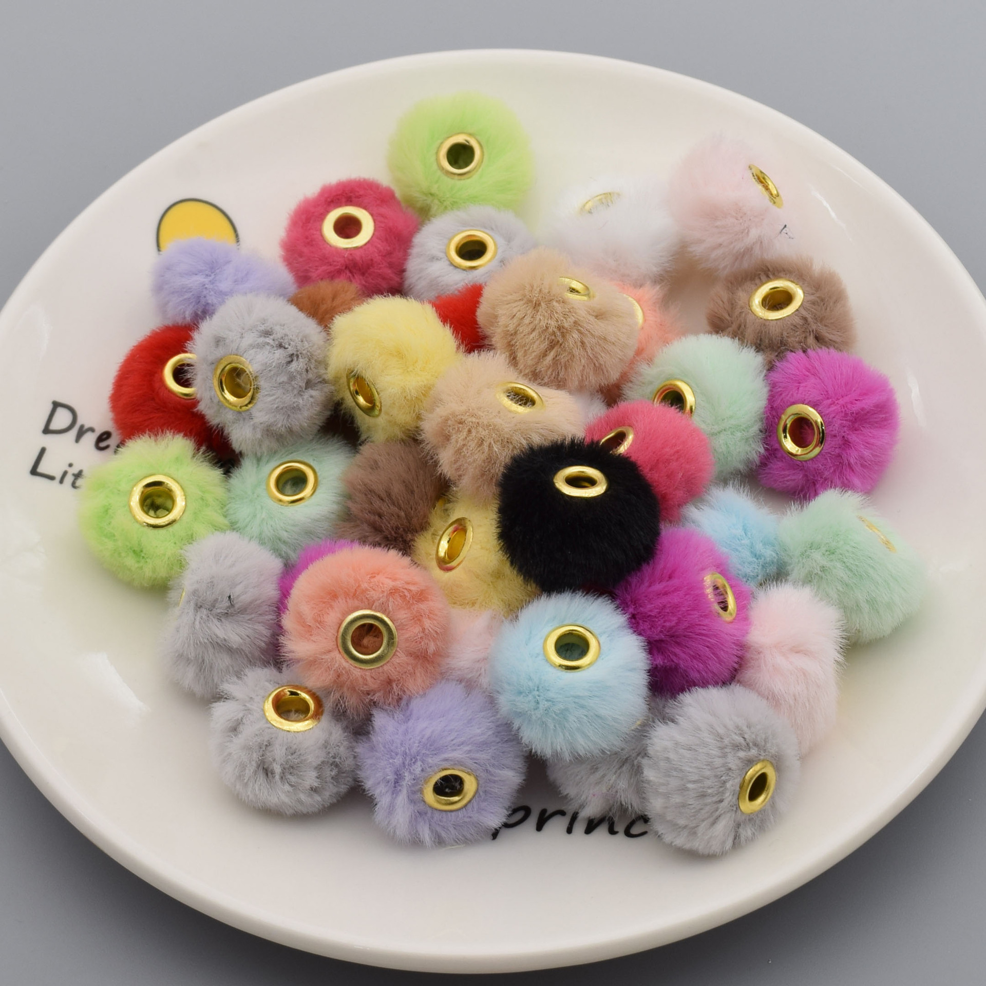 毛线帽子配件/手套女挂脖韩版/弹力网弹力/小熊商标/毛线花产品图