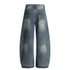 New 2025 street men's jeans, washed jeans, youthful and trendy straight-leg mid-waist casual pants supply 04 details Picture