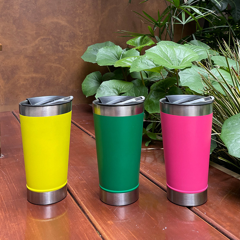 Simple thickened car cup, cold water cup, bottle opener, insulated cup, car water cup, 16oz stainless steel beer mug details Picture