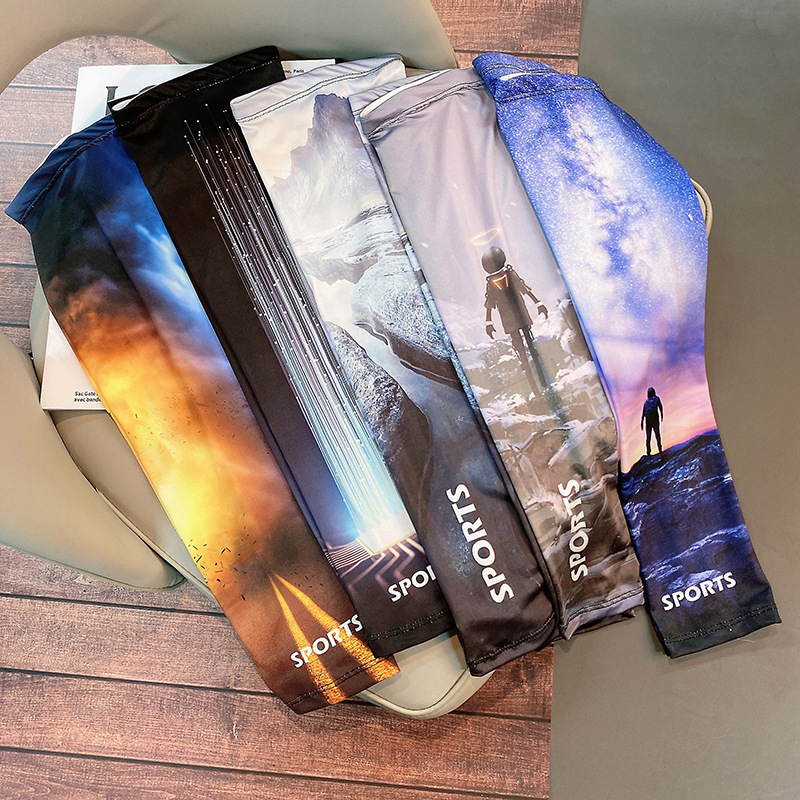 Sun protection sleeves, men's ice silk gloves, tattoo arm protection sleeves, sunshade sleeves, UV protection, cool summer cycling sleeves