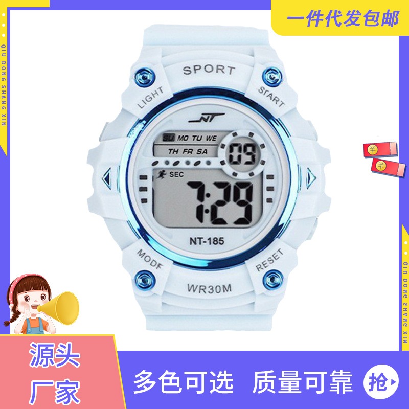 新款电子手表 多功能可夜光学生运动休闲手表电子表工厂批发