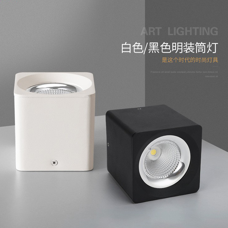 Exposed downlights, square spotlights, household ceiling lights, no main light, corridor spotlights, passageway ceiling lights, no need for openings, clothing store Specification image