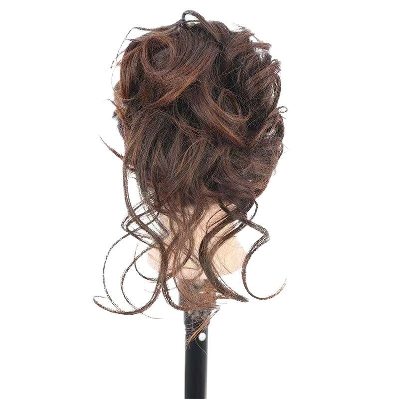 In stock, there are long beard hair bands and wigs for women with a laid-back style. The hair is naturally fluffy with dragon whiskers and flower buds Item Picture