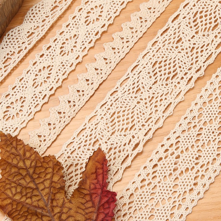 Handmade diy decorative lace ribbons with hollowed-out lace, clothing, tablecloths, curtains, fabric materials, cotton thread, lace edges Specification image