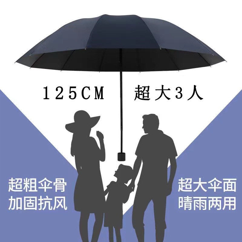 捷果伞加大雨伞大号折叠结实伞女晴雨两用伞防晒伞太阳伞广告雨伞图