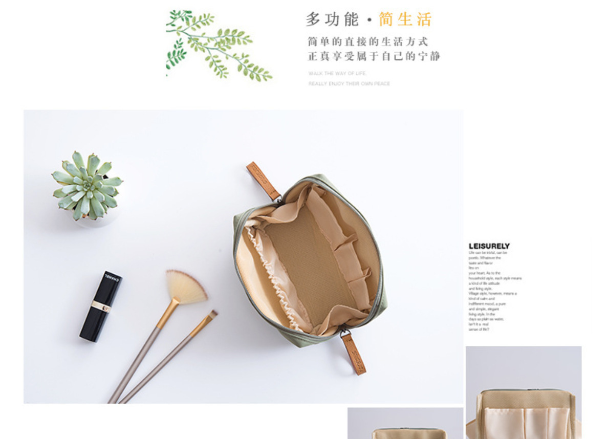 韩版口红化妆包简约便携迷你旅行化妆品收纳包精致旅行手拿包详情6