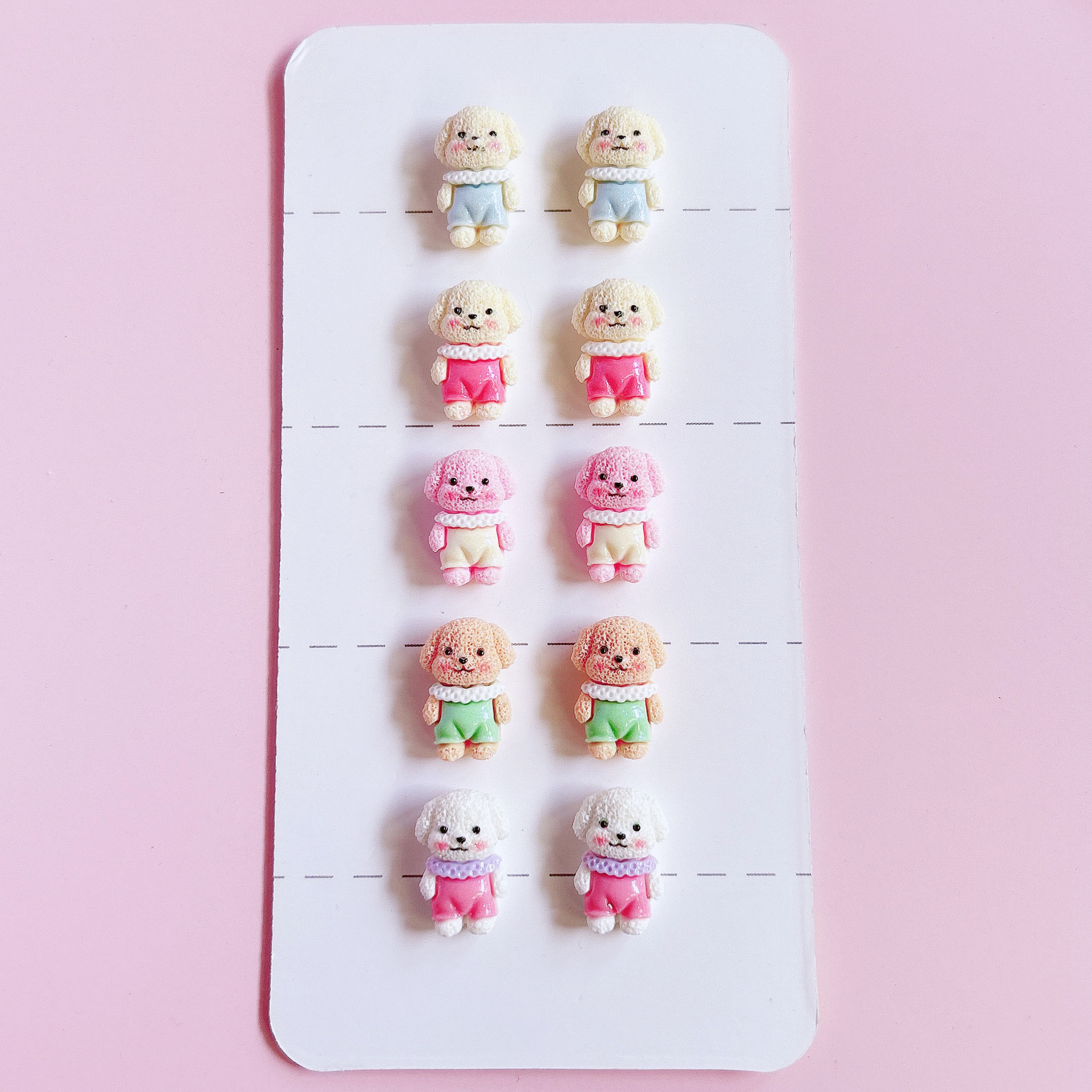 Cute bichon Frise pet dog decoration, diy hair accessories, hair clips, handcrafted creative pendants, shoe buckle stickers details Picture