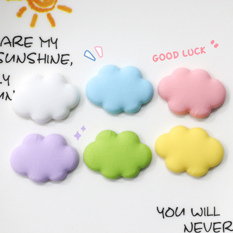 PVC饰品配件软胶云朵发夹发饰洞洞拖鞋扣手机壳杯子奶油胶diy配件详情图1