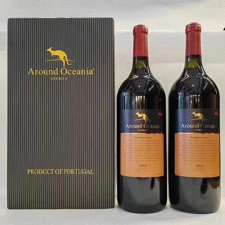 Direct supply from source: 3L bottle of Kangaroo Golden Label Estate Shiraz Dry Red Wine, 6-jin bottle from Australia. Free shipping for large quantities details Picture
