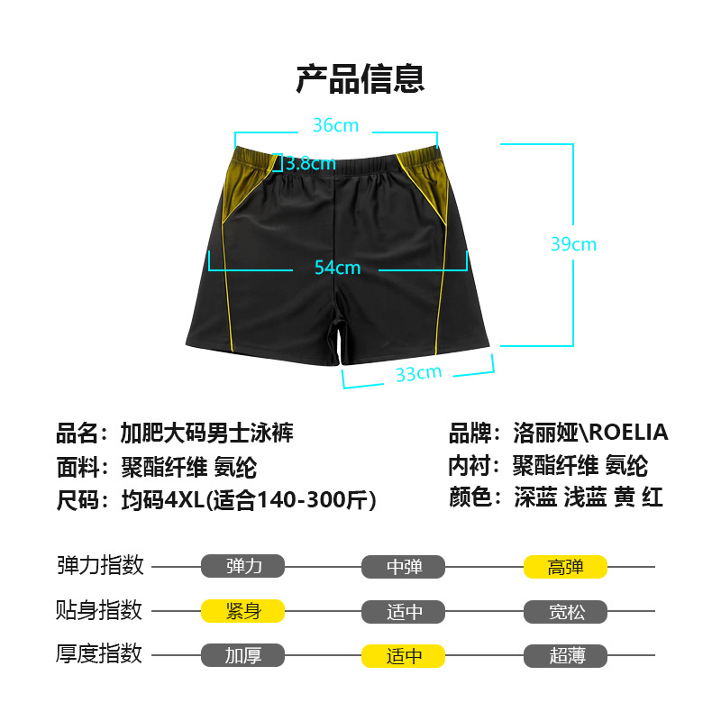 Roelia Manufacturers Direct Sales Beach Leisure Hot Springs Fat Man Swimming Trunks Matching Color Swimming Trunks Extra Large Men Fat Application Scenario