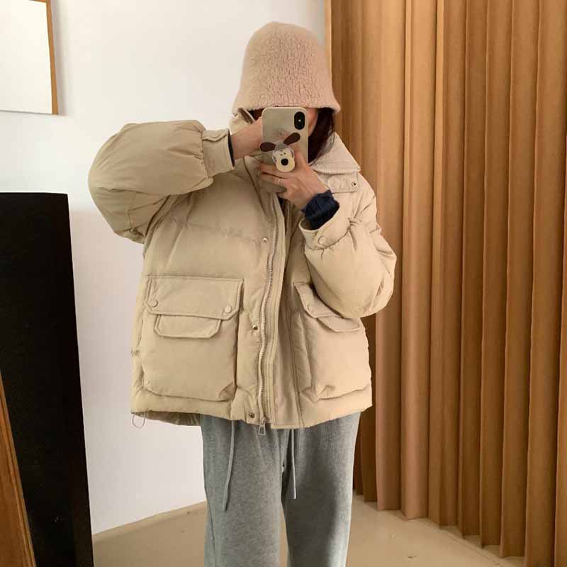 白鸭绒羽绒服女短款2025年冬季新品时尚设计感休闲加厚保暖外套潮