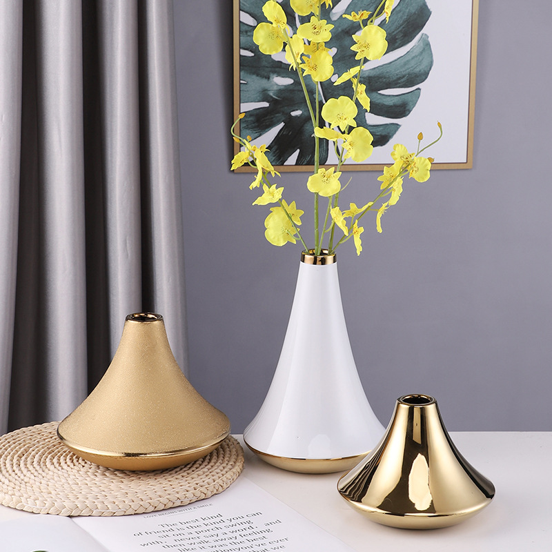 Chinagoods Nordic minimalist ceramic vases, hotel and home wine cabinets, TV cabinets, entrance hall decorations, creative flower arrangements, modern ceramic flower POTS, bestsellers Specification image