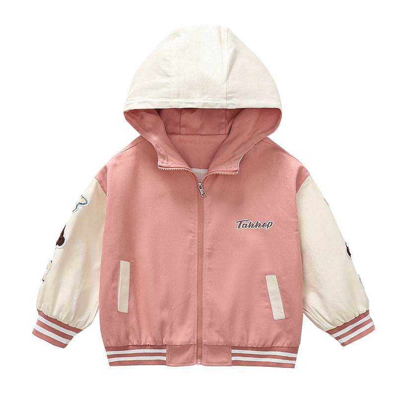 New stylish and trendy children's baseball jackets for spring and autumn, 2022 spring season, and jackets for children at Zhongda University Item Picture