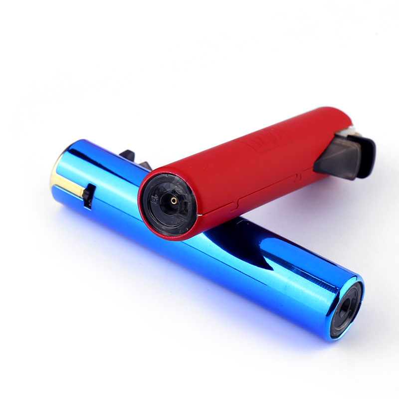 Metal windproof grinding wheel lighter, color inflatable lighter, cylindrical mini cigarette and candle lighter Specification image