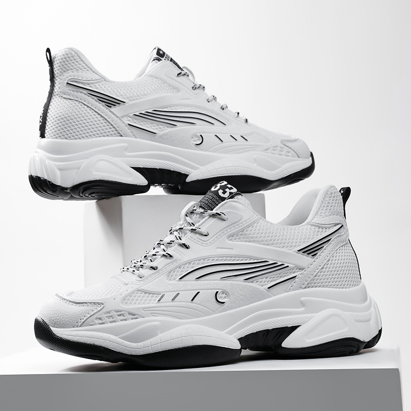 Men's height-increasing shoes, 8cm cross-border new breathable and versatile sports shoes, casual mesh shoes, invisible height-increasing 6cm, large size 46 details Picture