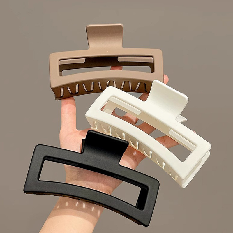 13CM extra grande cuadrado nubuck grip cantidad de pelo más bandeja de baño horquilla mujer espalda cabeza clip tiburón headwear wholesale
