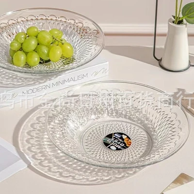 Patterned plastic fruit platter, specially designed for home living room, KTV and bar fruit display, high appearance level candy platter and fruit platter thumbnail